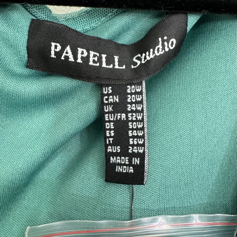 ADRIANNA PAPELL STUDIO Sequin Beaded Flutter Sleeve Cocktail Dress Green Size 20 - Picture 9 of 10